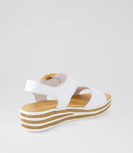 Django & Juliette - Cubbie White Leather Sandals