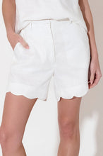 Load image into Gallery viewer, adorne - HAVEN SCALLOPED HEM SHORT (WHITE)
