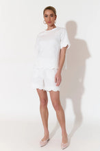 Load image into Gallery viewer, adorne - HAVEN SCALLOPED HEM SHORT (WHITE)
