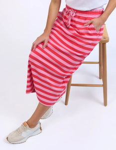 elm - Sunset Stripe Skirt Bittersweet & Pink