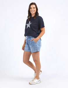 elm - STARBURST TEE NAVY