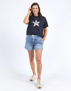 elm - STARBURST TEE NAVY