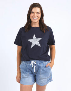 elm - STARBURST TEE NAVY