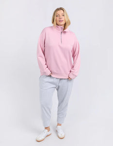 elm - Tatum Half Zip Fleece Soft Pink