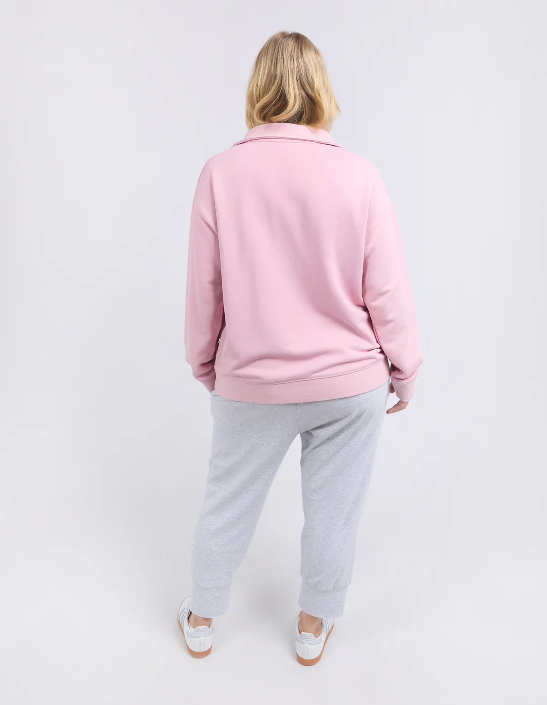 elm - Tatum Half Zip Fleece Soft Pink