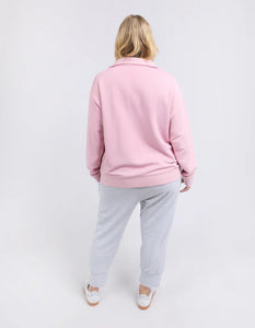 elm - Tatum Half Zip Fleece Soft Pink