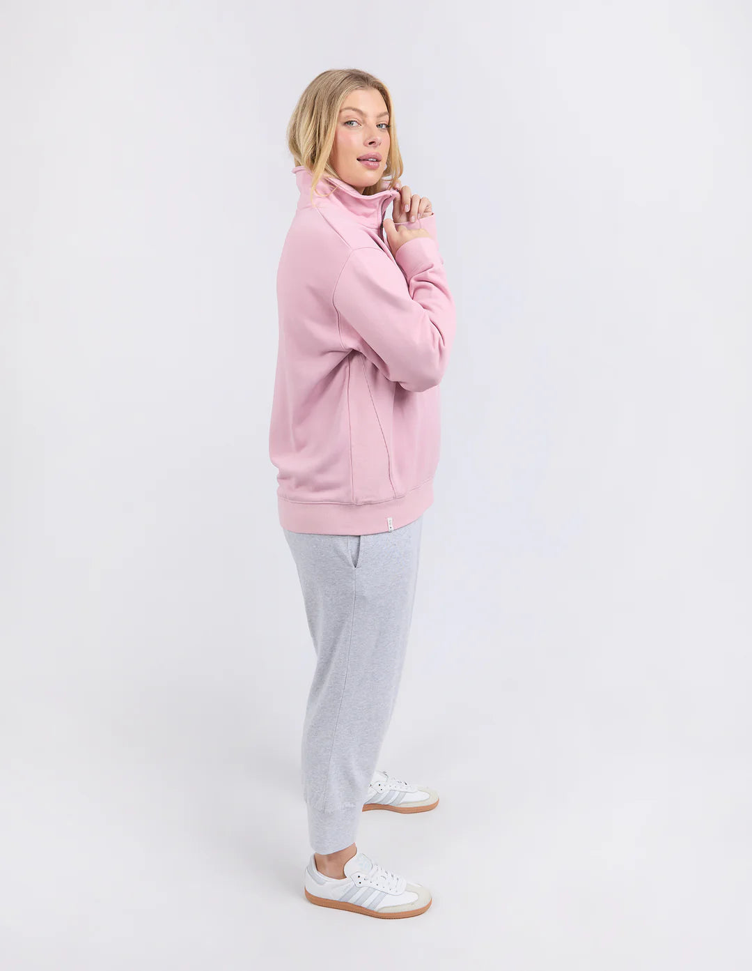 elm - Tatum Half Zip Fleece Soft Pink