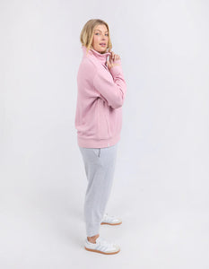 elm - Tatum Half Zip Fleece Soft Pink