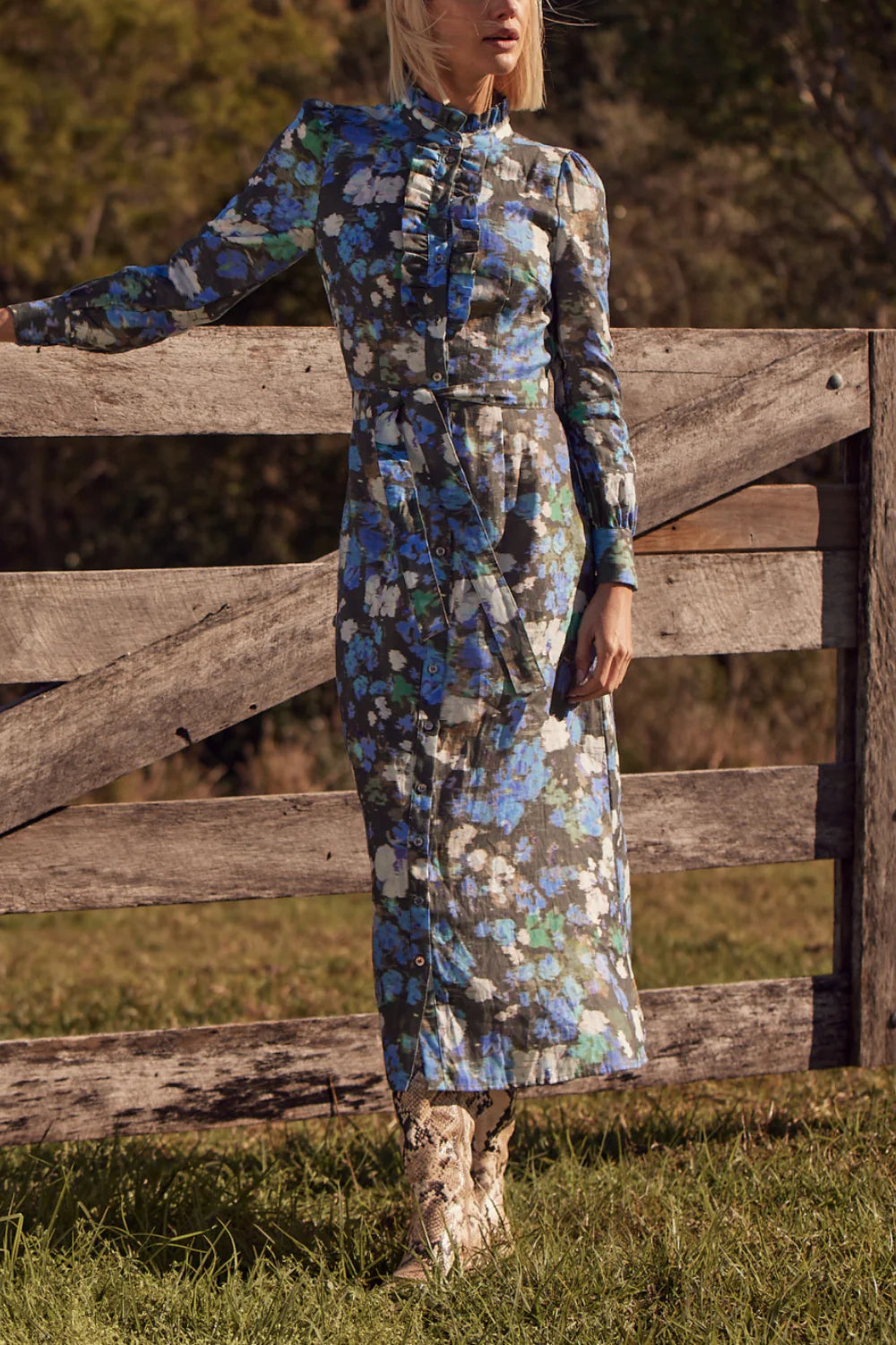 zoe kratzmann - graduate dress - forest blur