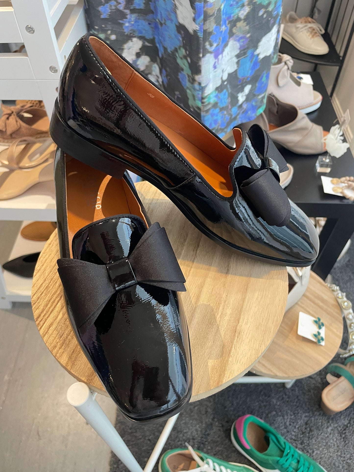 CHRISSIE - Cassey Soft Black Patent/Grograin/Satin