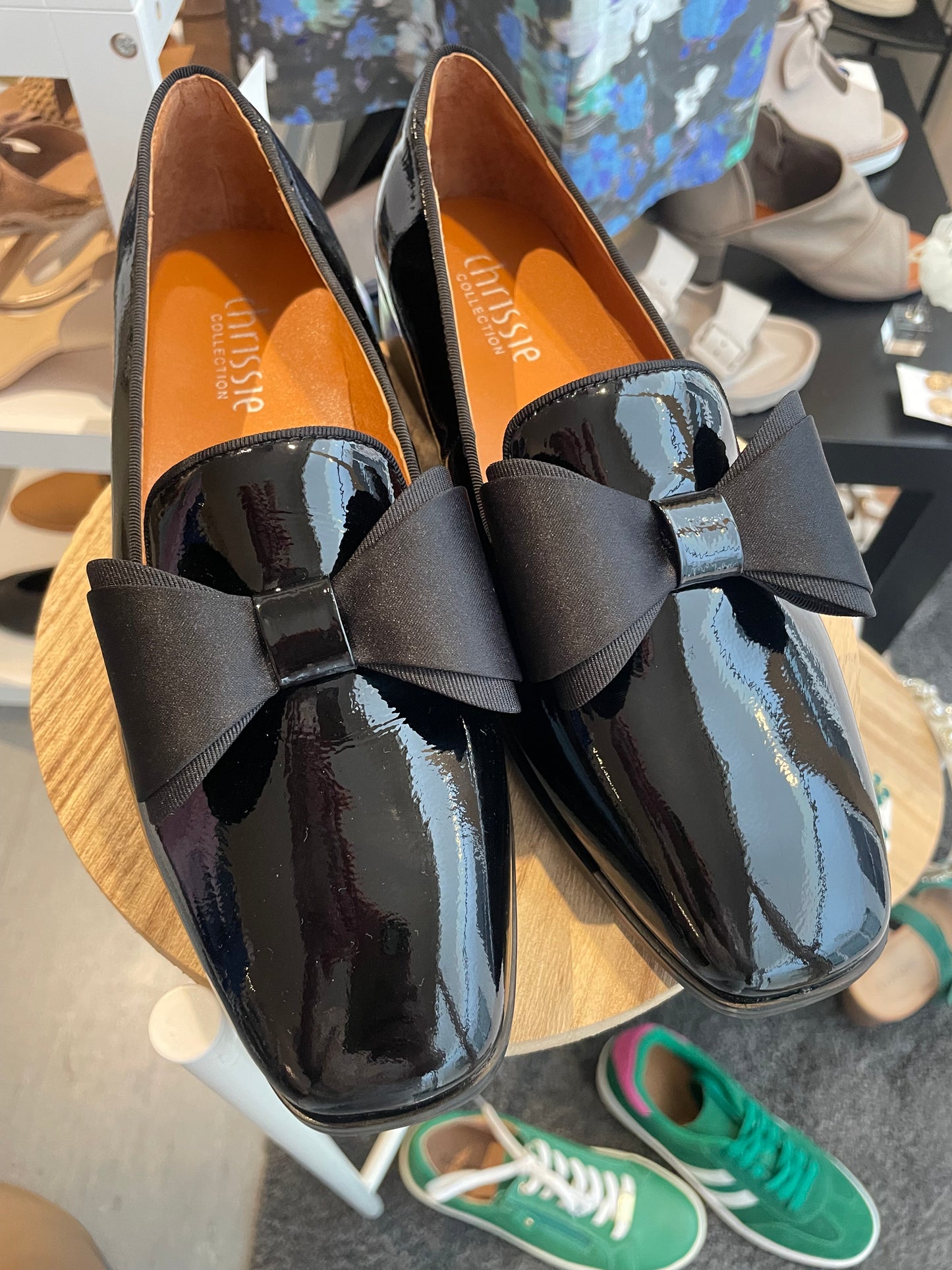 CHRISSIE - Cassey Soft Black Patent/Grograin/Satin