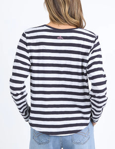 elm - Harmony Long Sleeve Tee Navy & White Stripe