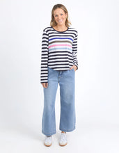 Load image into Gallery viewer, elm - Harmony Long Sleeve Tee Navy &amp; White Stripe
