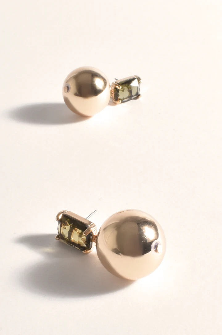 adorne - JEWEL BALL EVENT EARRINGS (CHOC/GOLD)
