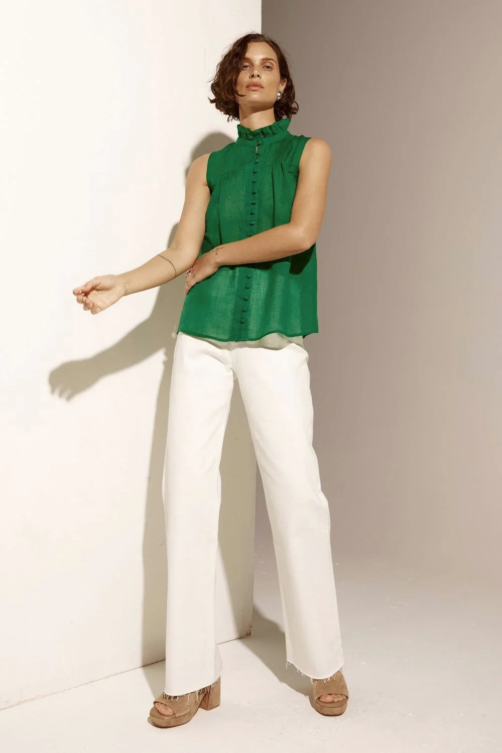 zoe kratzmann - tempo top - palm green
