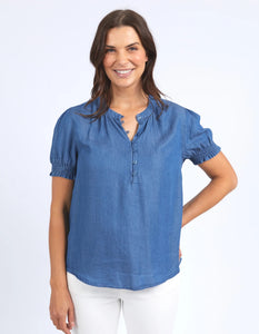 elm - Petal Top Blue Wash