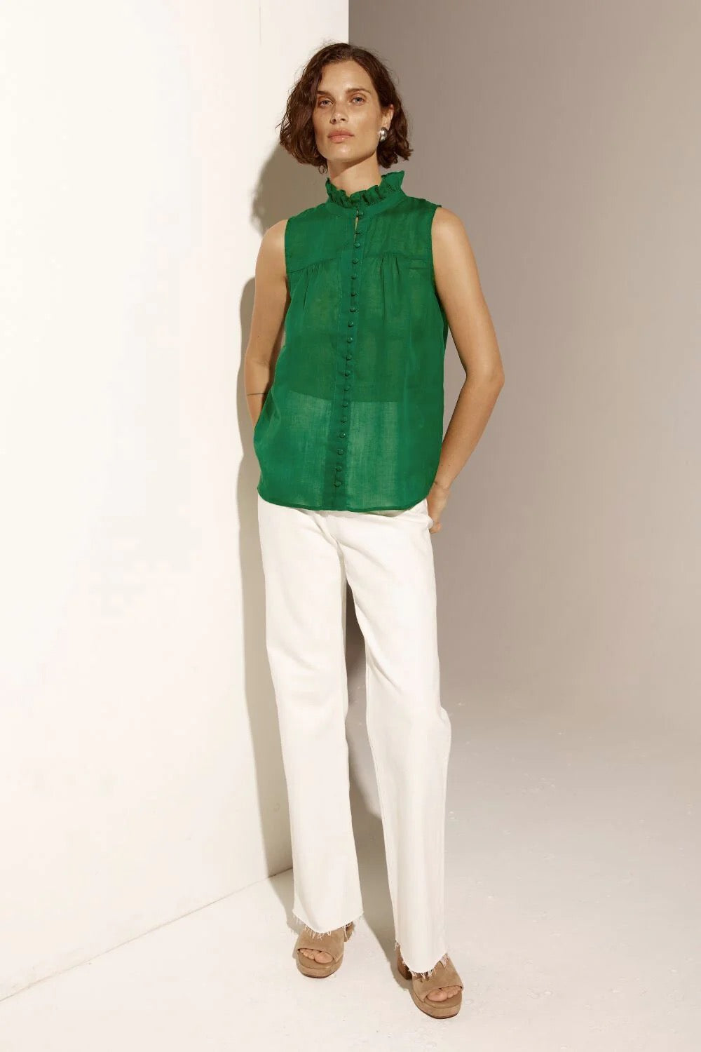 zoe kratzmann - tempo top - palm green