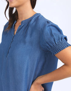 elm - Petal Top Blue Wash