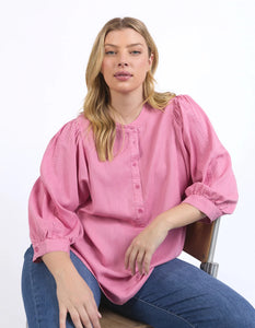 elm - Rowan Shirt Pink Geranium