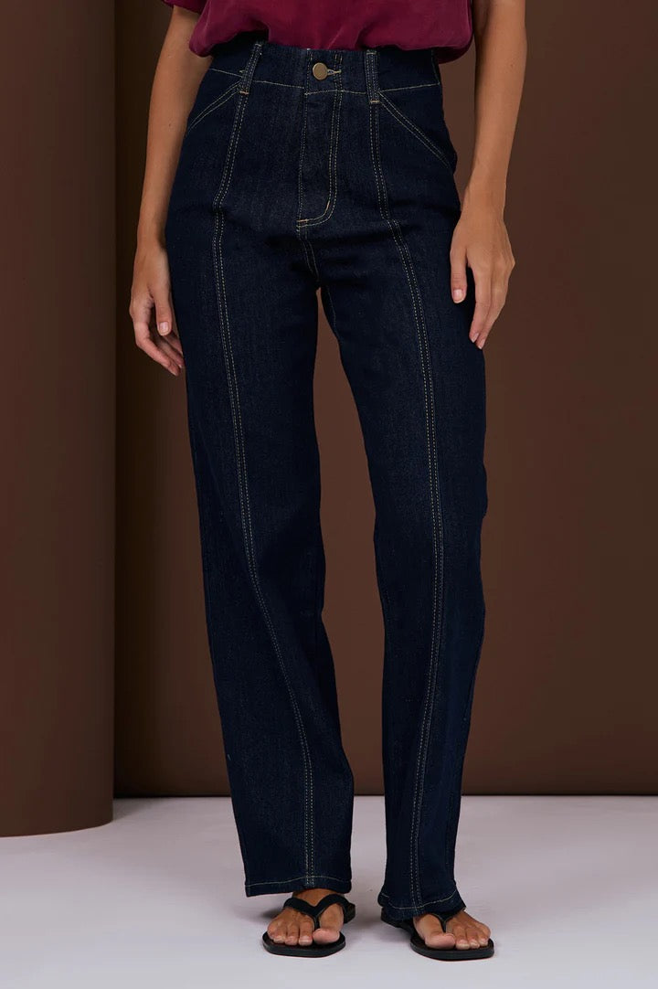 adorne - BLAIRE STRAIGHT LEG JEAN (DARK DENIM)