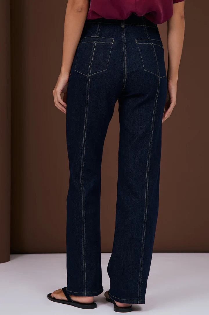 adorne - BLAIRE STRAIGHT LEG JEAN (DARK DENIM)