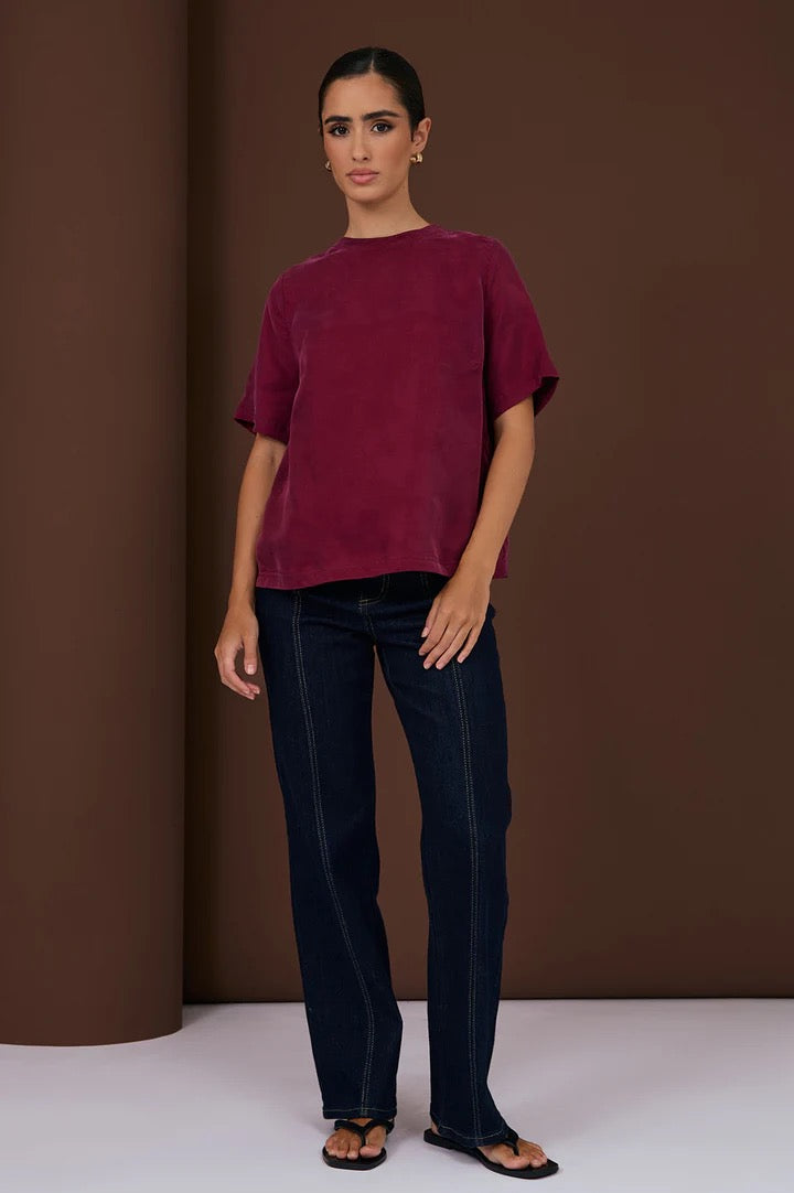 adorne - BLAIRE STRAIGHT LEG JEAN (DARK DENIM)