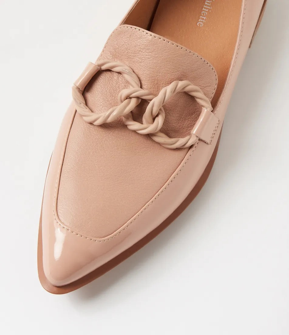 Django & Juliette - Elgin Cappuccino Patent Leather Loafers