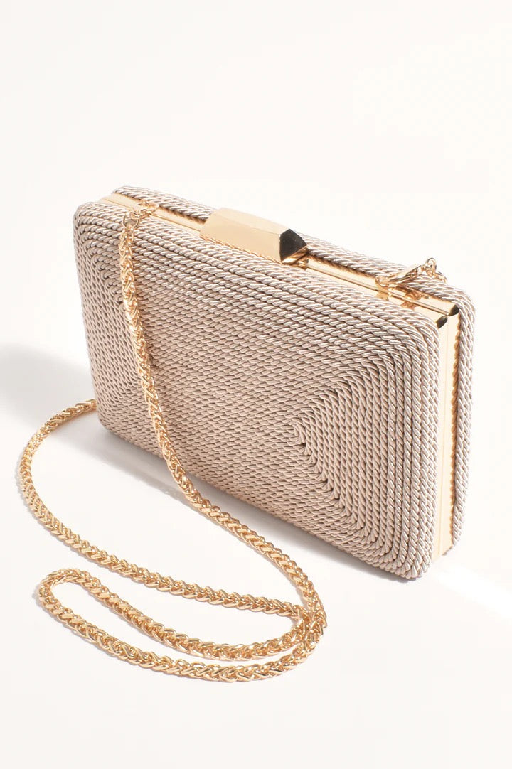 adorne - JEANIE ROPE STRUCTURED CLUTCH (MOCHA)