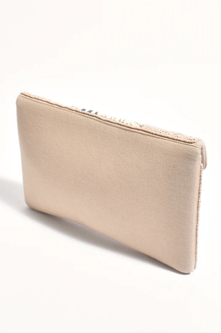 adorne -  LANA BEADED SHELLS ENVELOPE CLUTCH (NUDE/CREAM)