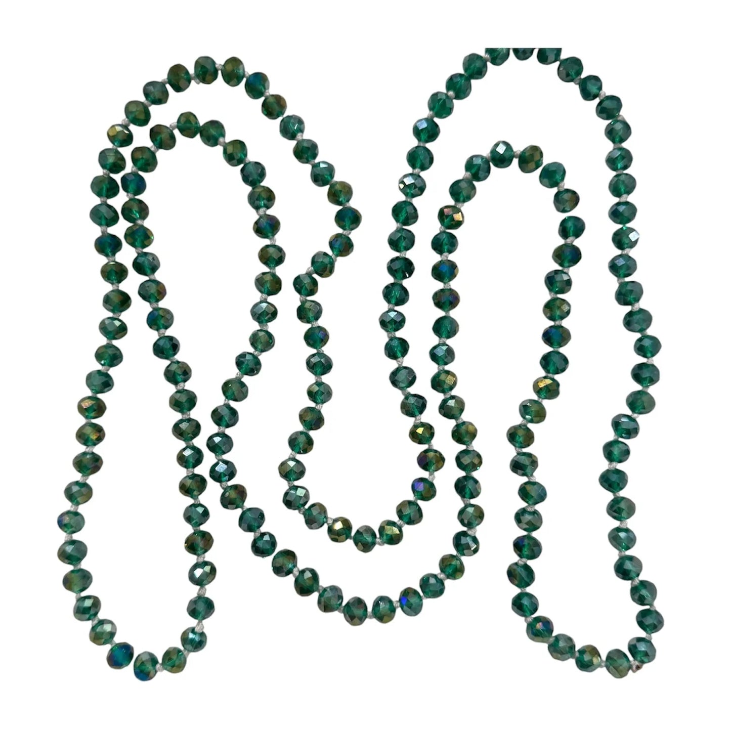 L'ora D'oro - Beaded Long Necklace, Emerald