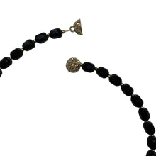 Load image into Gallery viewer, L'ora D'oro (Short) Swarovski Faceted Rondelle Beaded Chocker, Black
