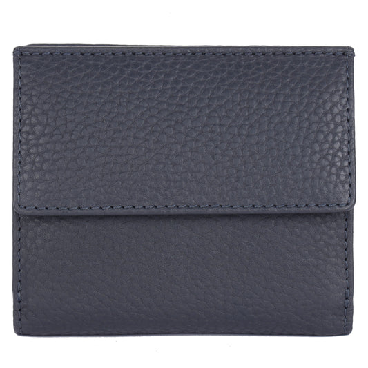 Rugged Hide - Leura Small Wallet Navy, Tan