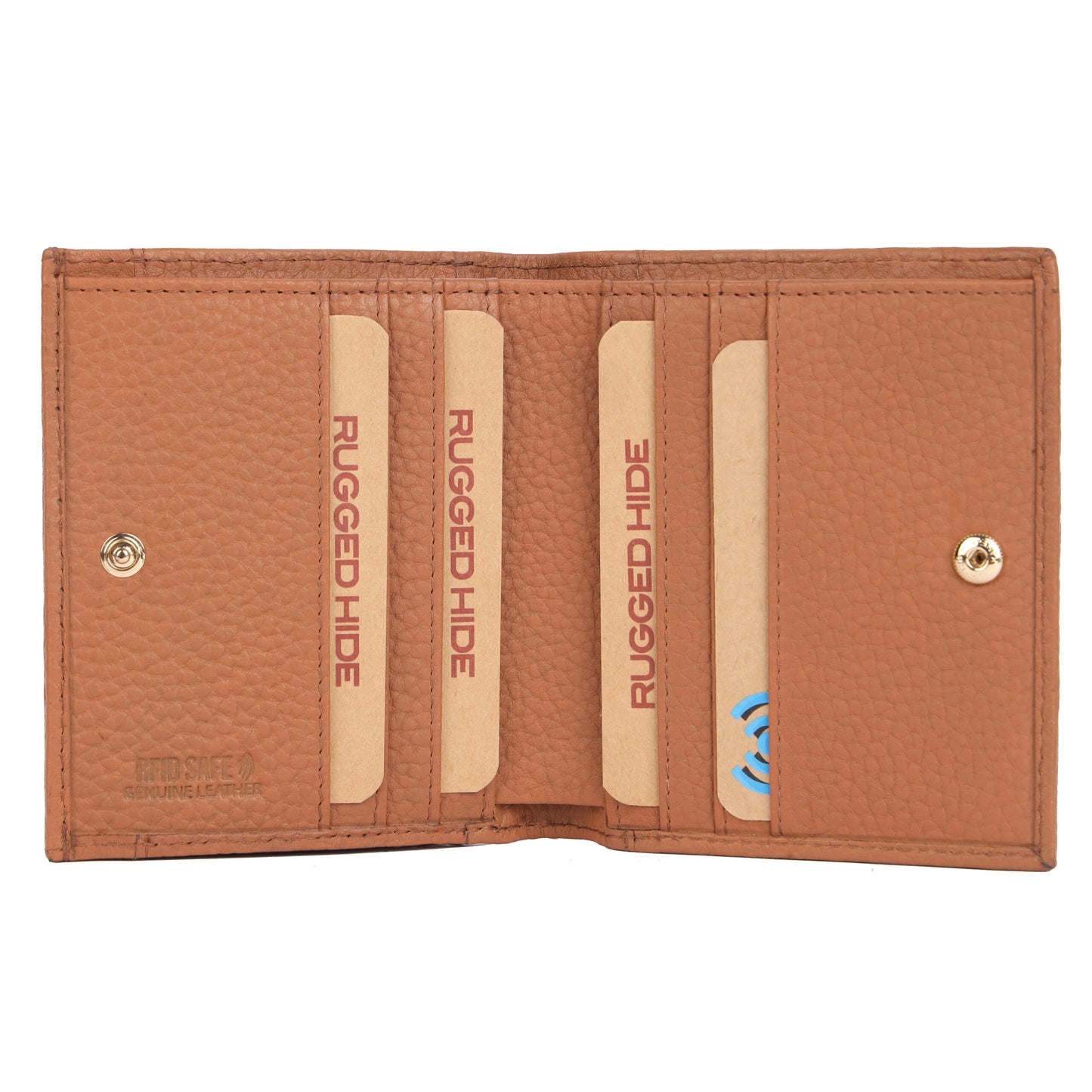 Rugged Hide - Leura Small Wallet Navy, Tan