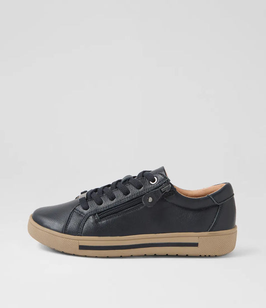 Diana Ferrari Supersoft - EVONE NAVY TAUPE LEATHER SNEAKERS