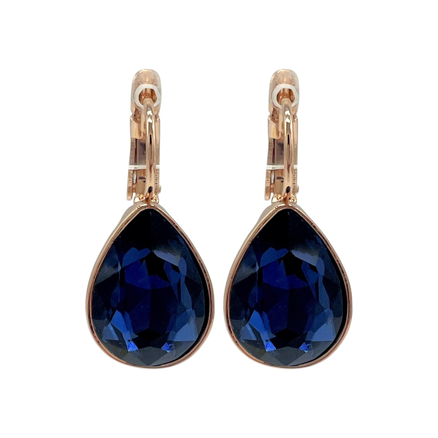 anna nova - XMH-E-NY Tasman Earrings Rose Gold/Navy
