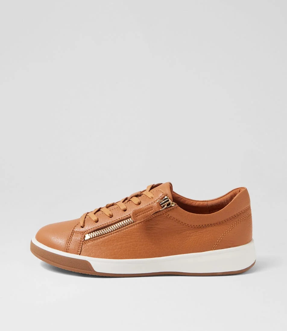 Ziera - Aito Xf Dark Tan Leather Sneakers