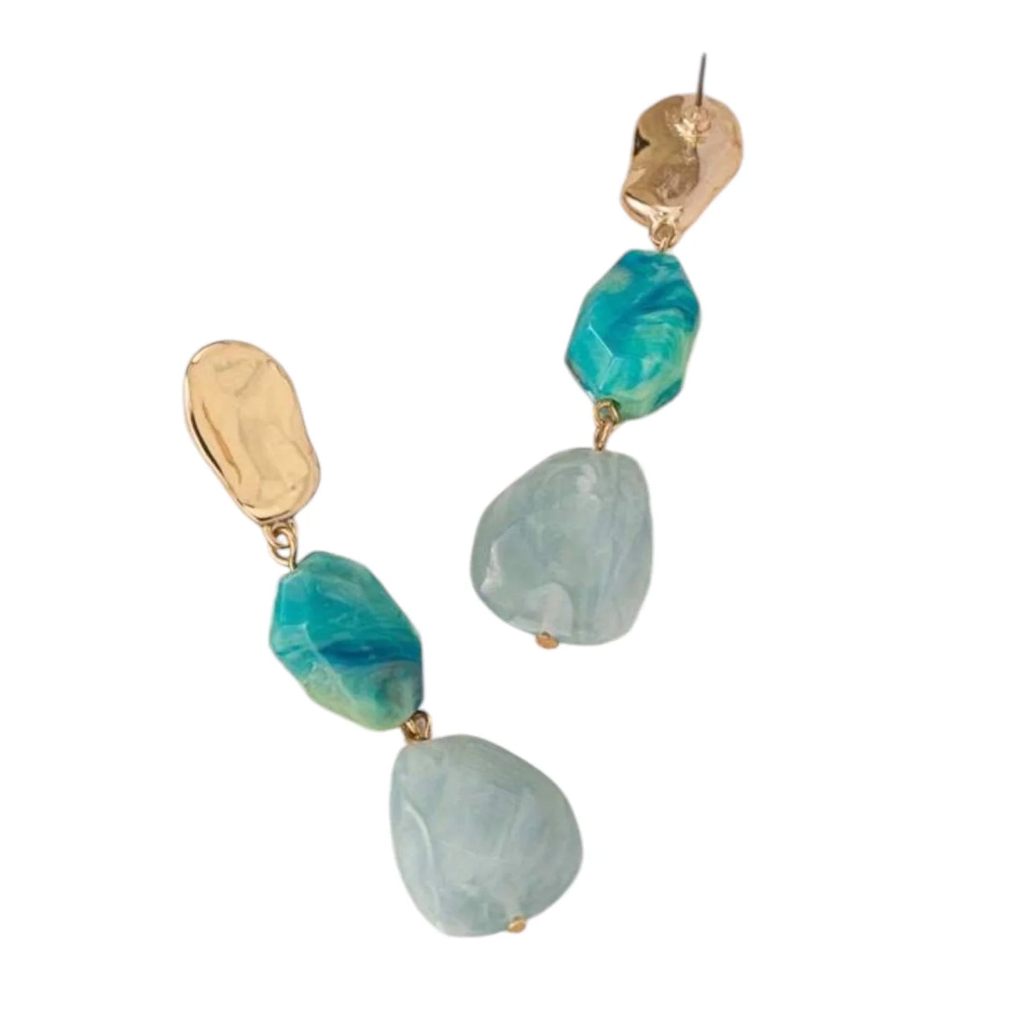 Sunny Hazel x HUNTED - Aggie Acrylic Statement Earrings, Blue