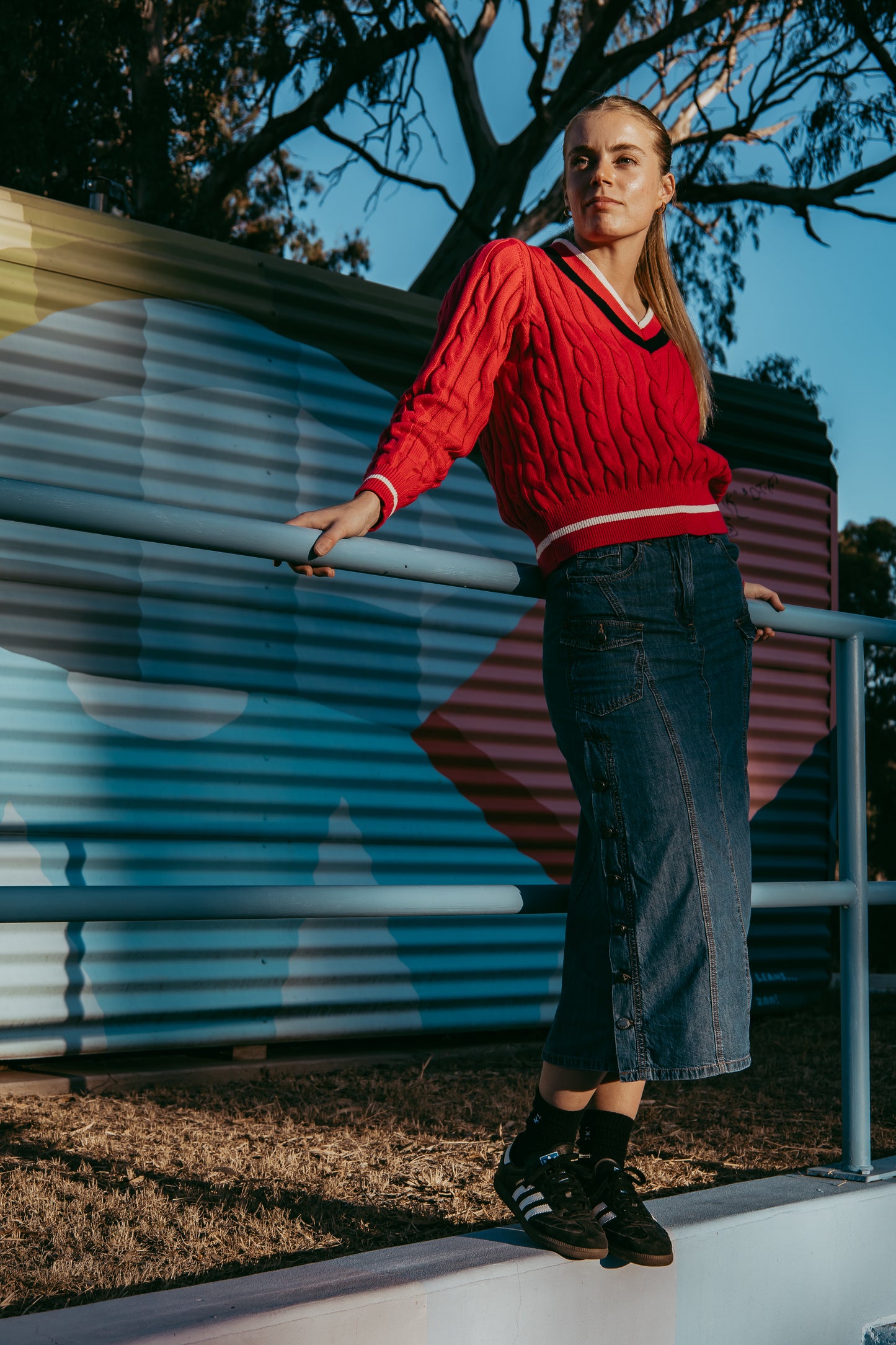 cloth+paper+scissors - High Road Denim Skirt