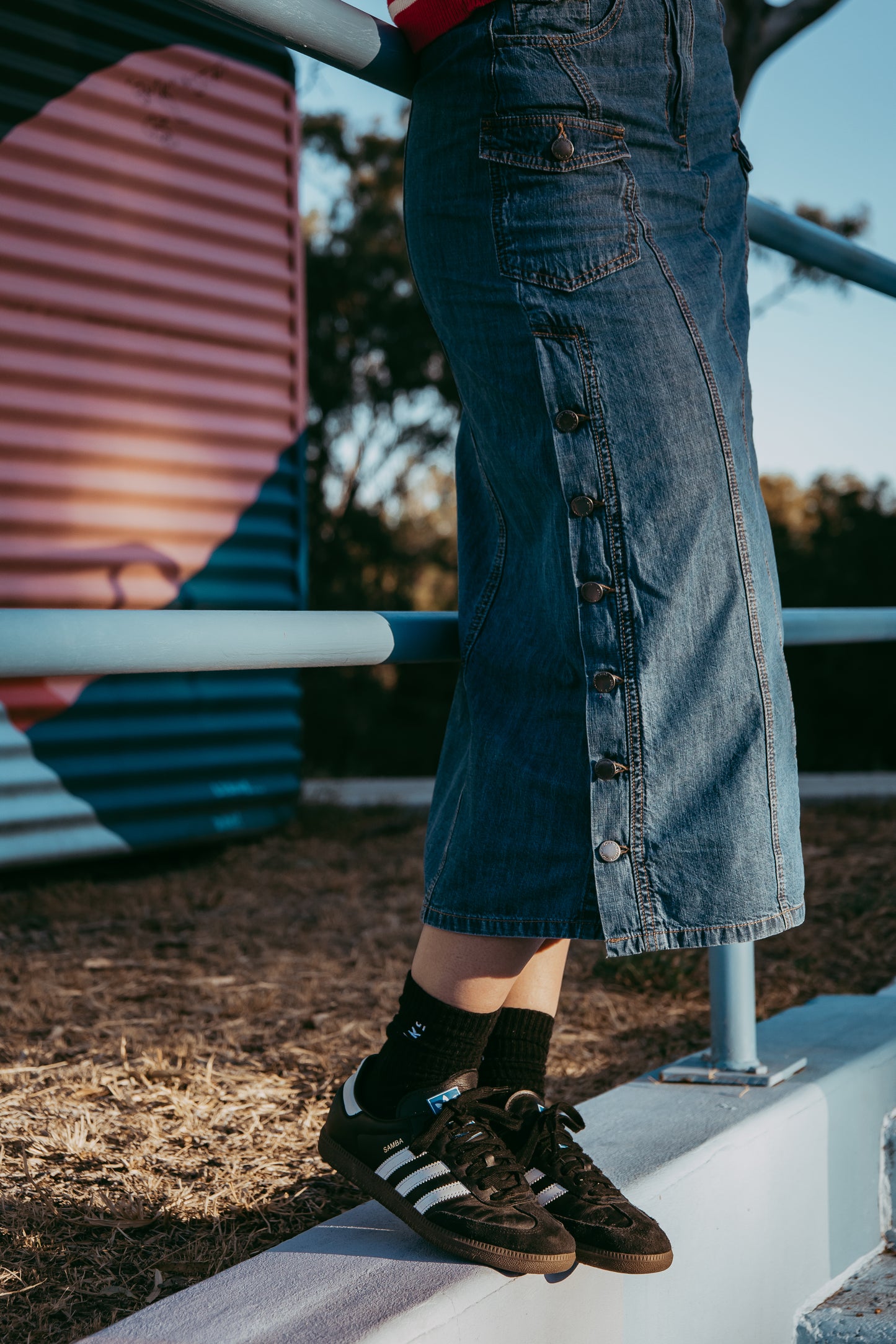 cloth+paper+scissors - High Road Denim Skirt