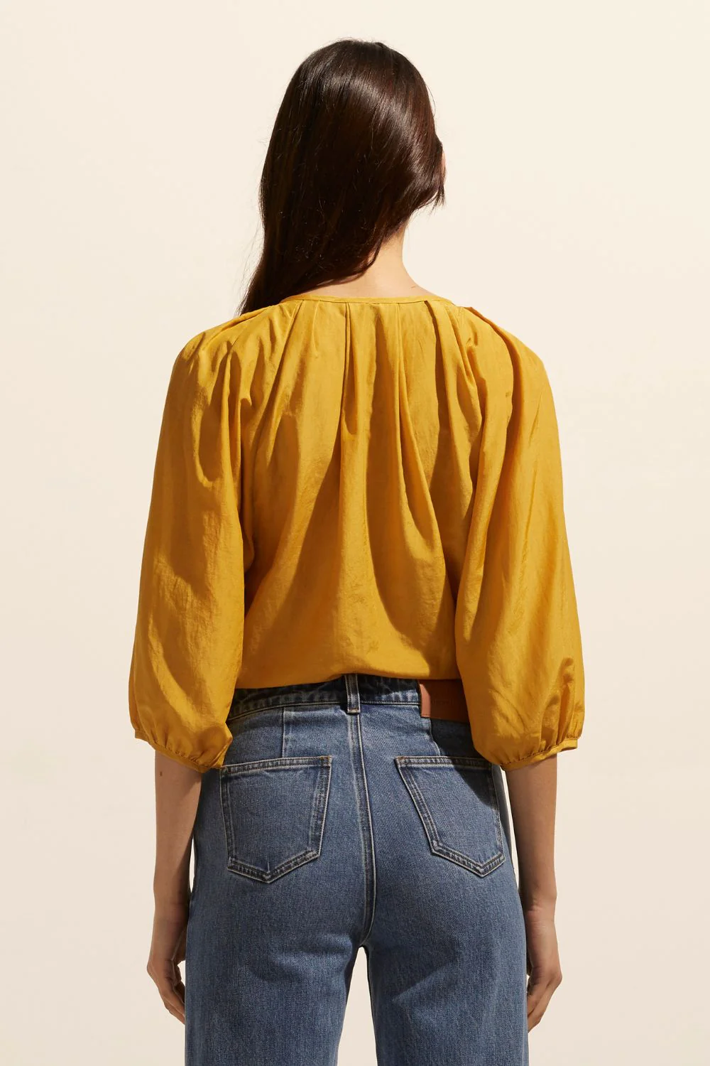 zoe kratzmann -refine top - ochre