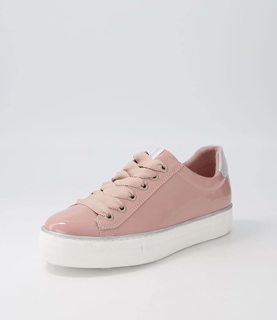 Django & Juliette -Finni Blush Patent,Silver Multi Sneakers