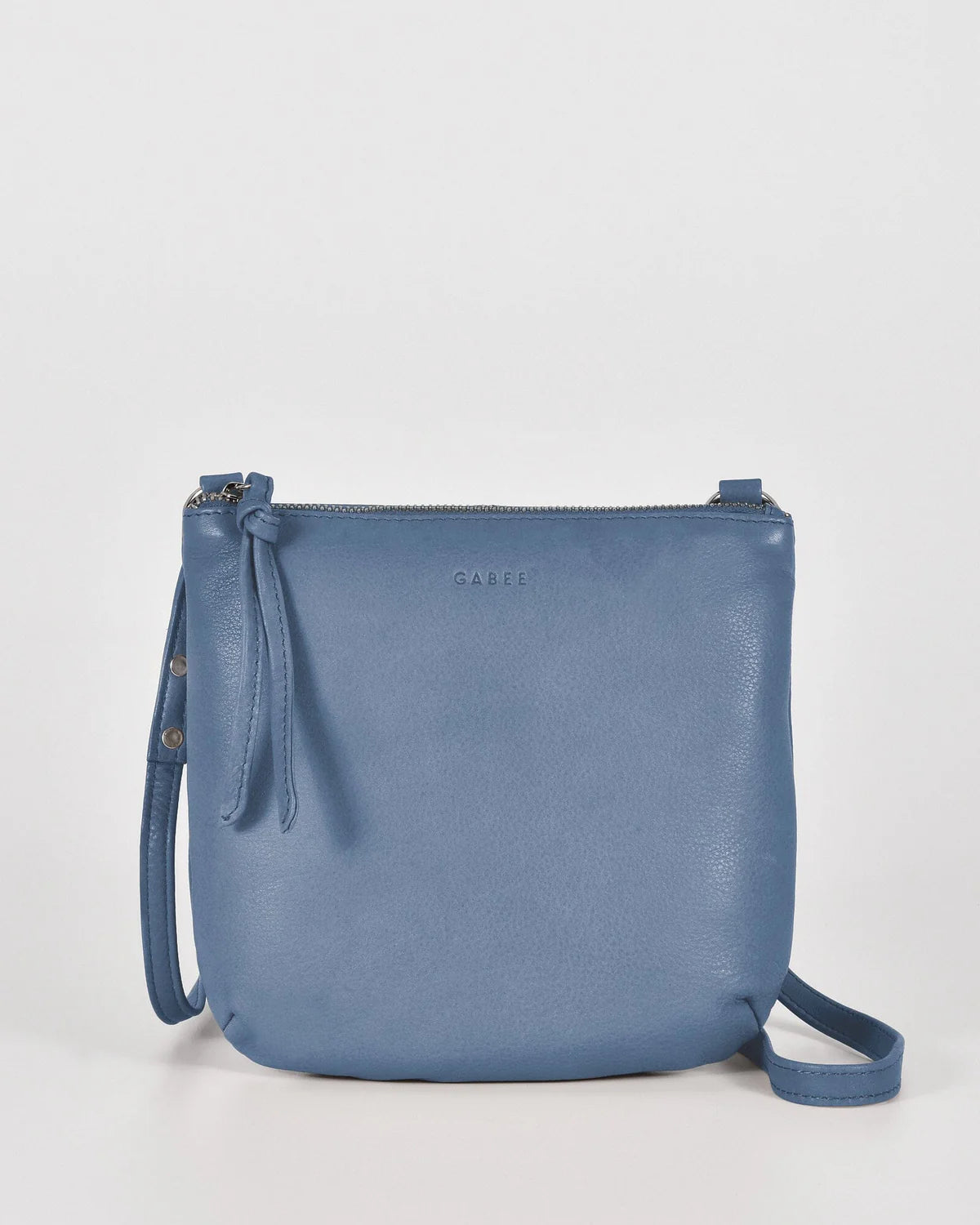 GABEE - Meadow Soft Leather Pouch Crossbody Powder Blue