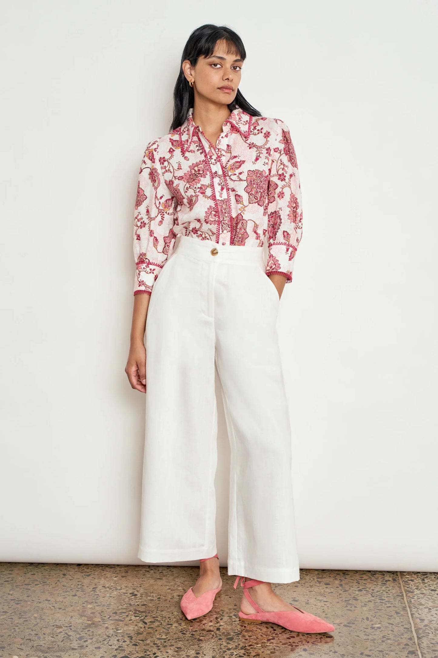zoe kratzmann - serenade top rose paisley