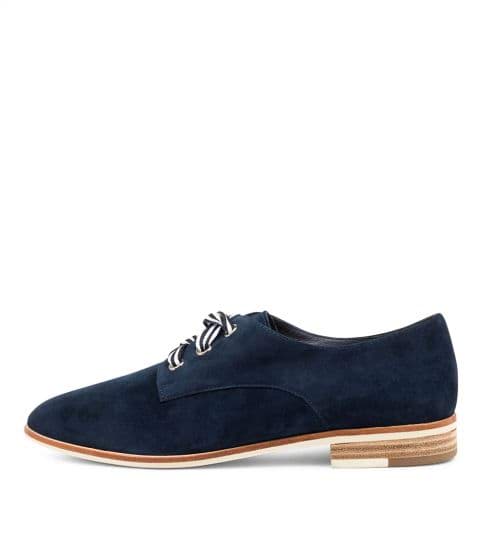 Django & Juliette - Bipka Navy Suede Lace Up Shoes