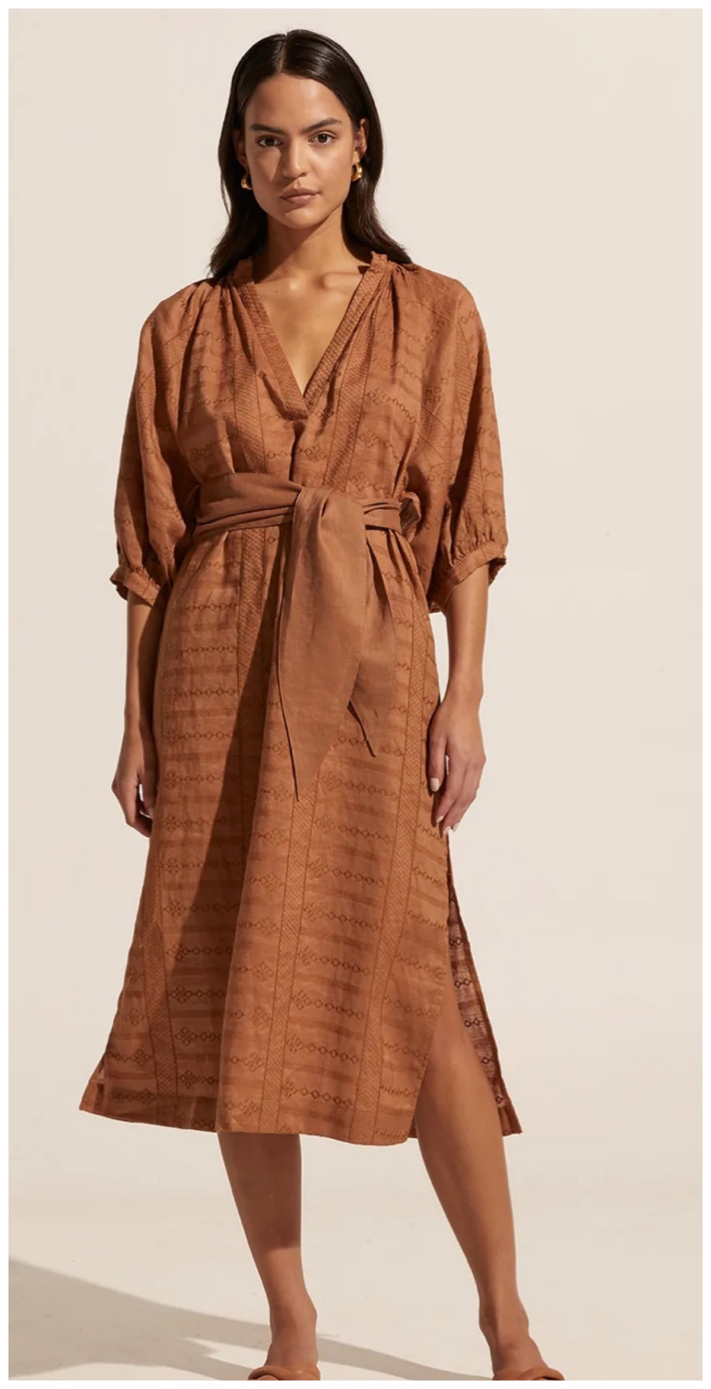 zoe kratzmann - Motto Dress Clove Embroid