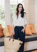 Load image into Gallery viewer, Goondiwindi Cotton - Navy 100% Linen Jogger
