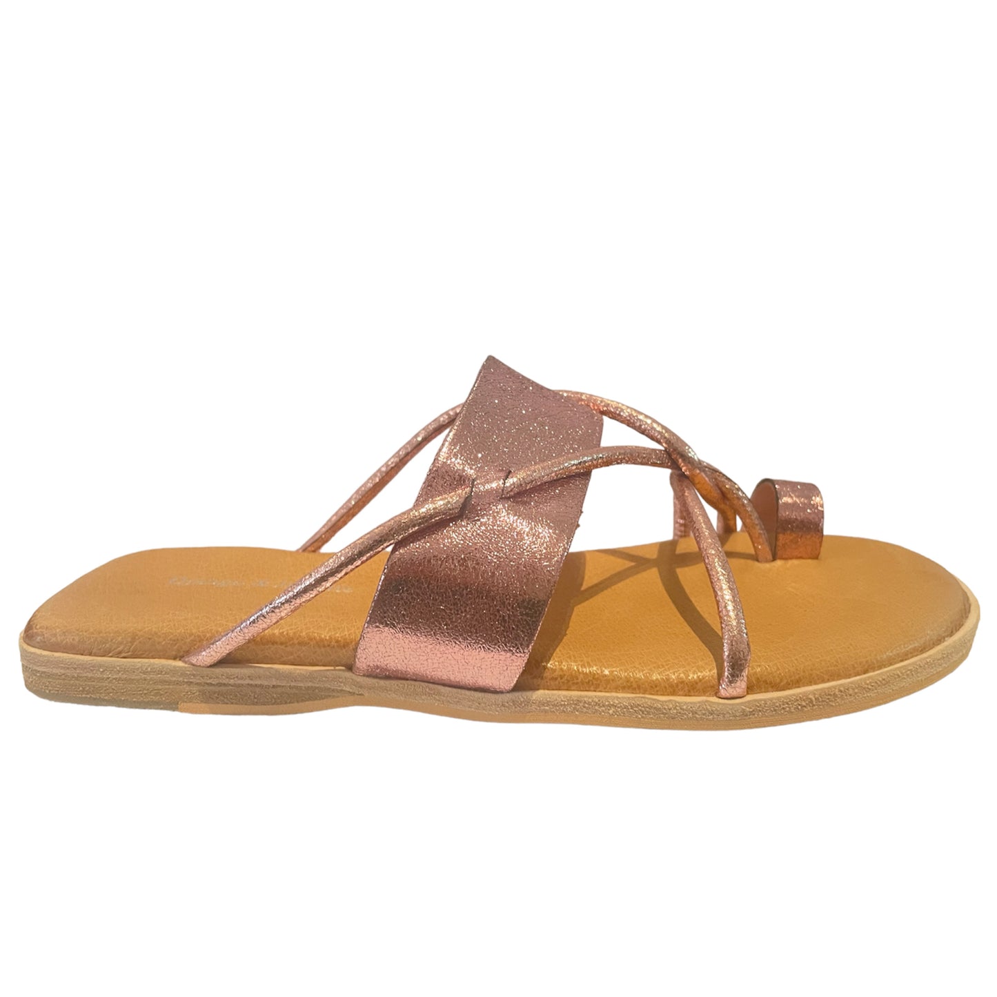 Django & Juliette - Taniela Pink Metallic Leather Slides
