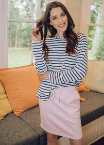 Cloth + Paper + Scissors - 100% Cotton Knee Length Skirt Pale Pink