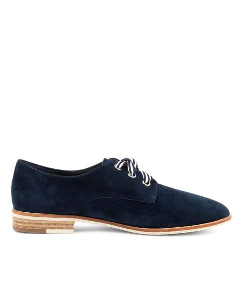 Django & Juliette - Bipka Navy Suede Lace Up Shoes