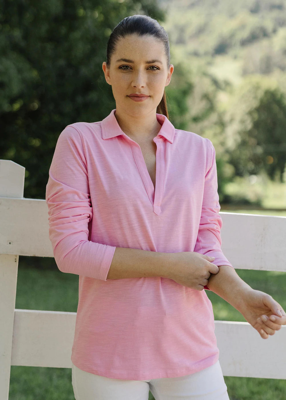 Goondiwindi Cotton - 100% Cotton Long Sleeve Weekend Polo Candy